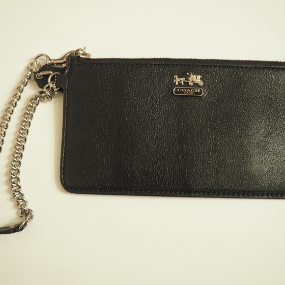 COACH Black Leather Wristlet - Picture 2 of 4